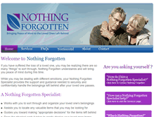 Tablet Screenshot of nothingforgotteninc.com